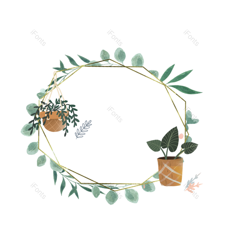 边框图片,装饰元素,清新PNG,绿叶免抠素材